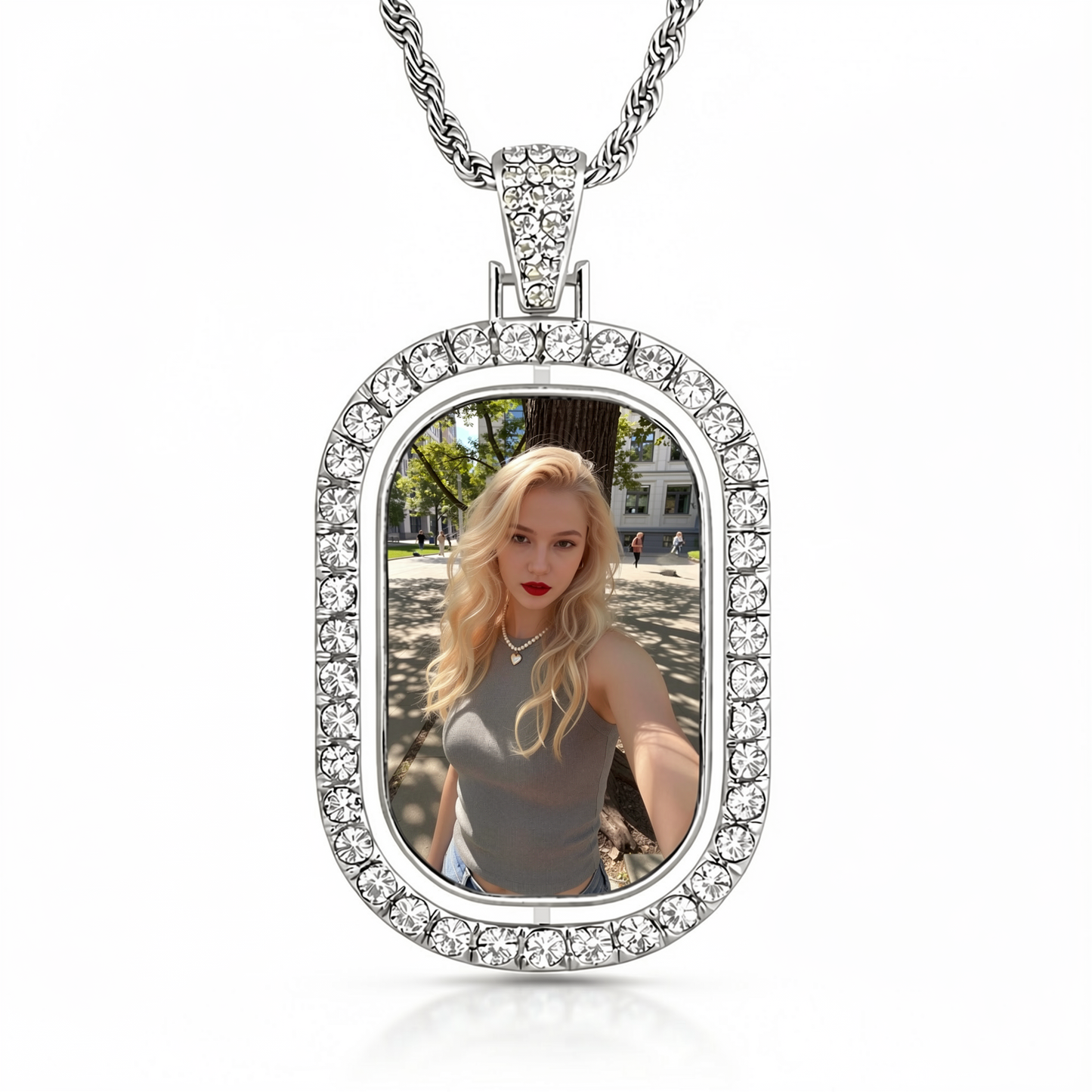 The Royal Oval Rotating Pendant · 925 Sterling Silver