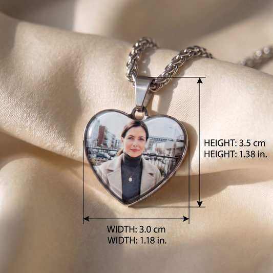 Simple Heart | Handmade Sterling Silver Necklace | Custom Photo Necklace