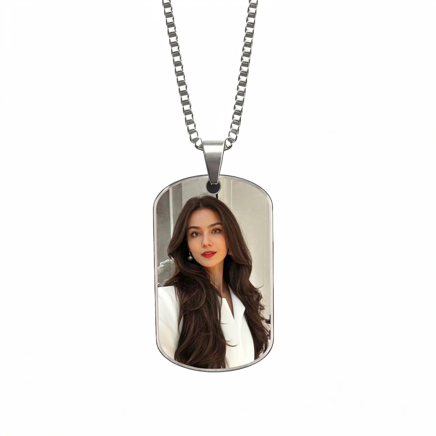 The Classic Portrait Tag Pendant · 925 Sterling Silver